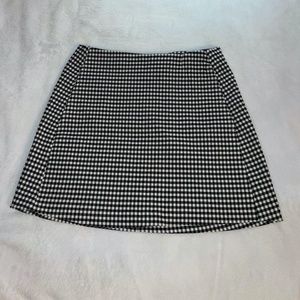 Urban Outfitters Black and White Checkered Mini Skirt